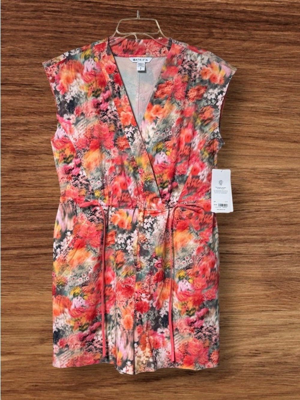 NWT Athleta Marlow Romper, Renewed Bloom Pink SIZE S